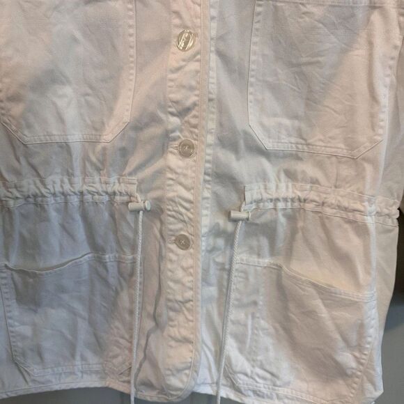 VTG Adam Douglass Adrianna Papell White Cotton Embellished Jacket Womens 14 NWT - Picture 11 of 13